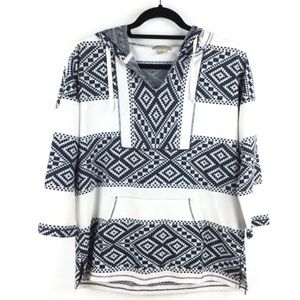 Lucky Brand sweatshirt blue tribal